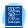 Blueprint and ruler icon